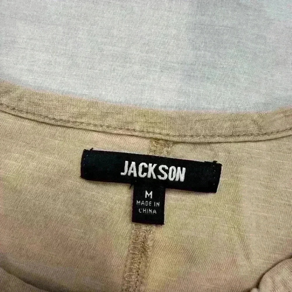 Jackson neutral toned  T-Shirt Mini Crew Neck Dress size M - Picture 2 of 3
